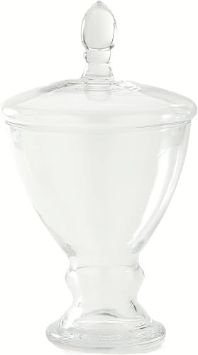 Clear Glass Apothecary Jars with Lids, Candy Buffet Display, Elegant Storage Dec