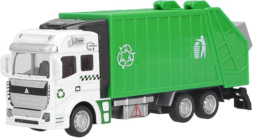 Amazon 8 ごみ収集車のおもちゃ 1 48男の子用のごみ収集車の引き戻し 廃棄物管理リサイクルトラック車両おもちゃダンプトラック配達車のギフト3人以上の子供幼児用 緑 ミニカー ダイキャストカー ホビー