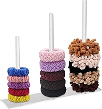 Acrylic 3 Tiers Scrunchie Hair Tie Organizer Clear Hair Ties for Women Teen Girls Gifts Hair Accessories