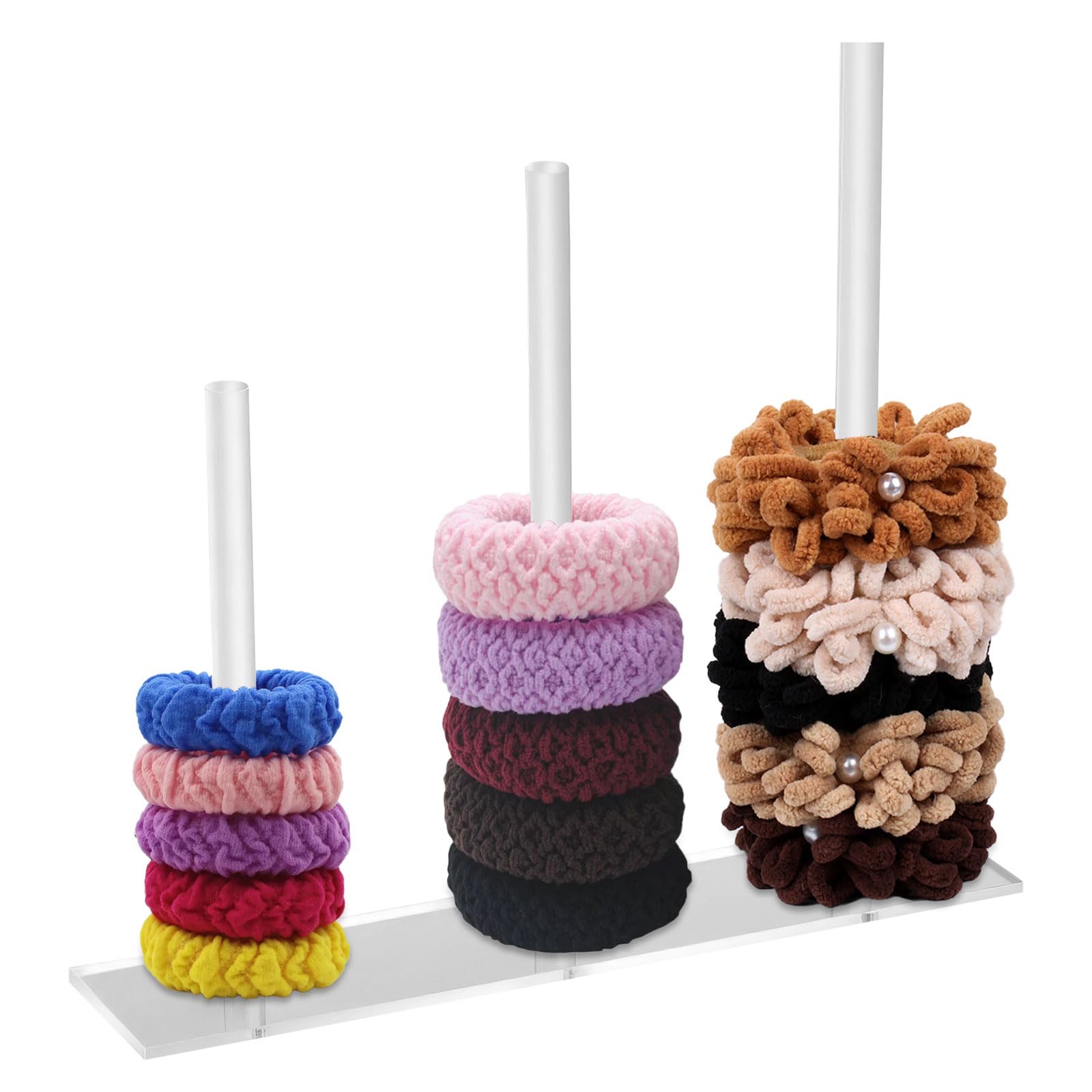 2 Pezzi Supporto Per Scrunchies In Acrilico, Organizer Cravatta Capelli, Supporto Per Scrunchie, Utilizzato Per Visualizzare Fasce Per Capelli Delle Ragazze, Accessori Per Capelli, Deposito Regalo
