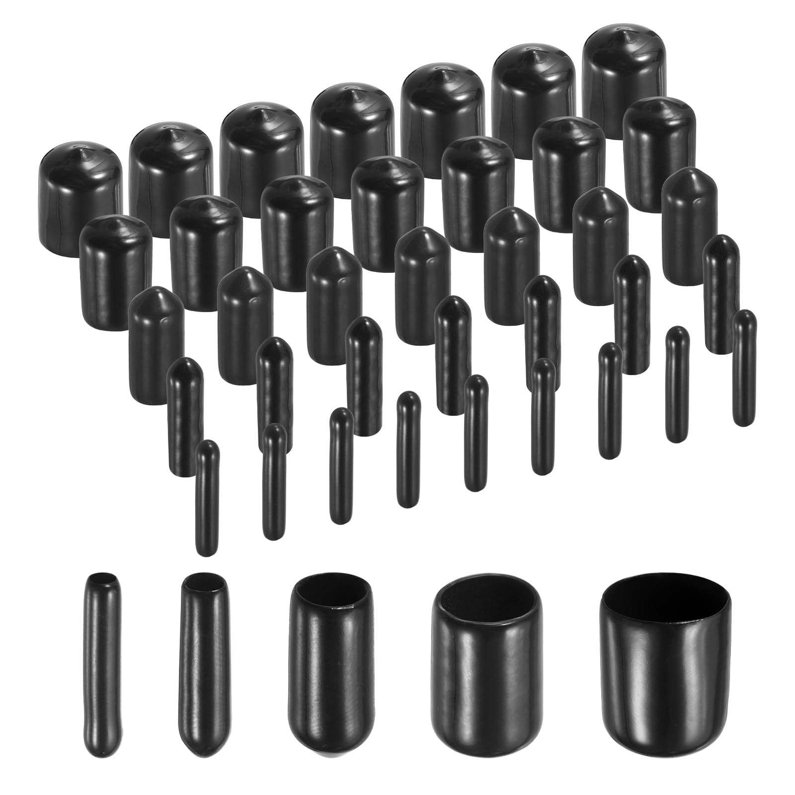 Protectores de rosca uxcell para evitar la oxidación en tornillos negros de exteriores
