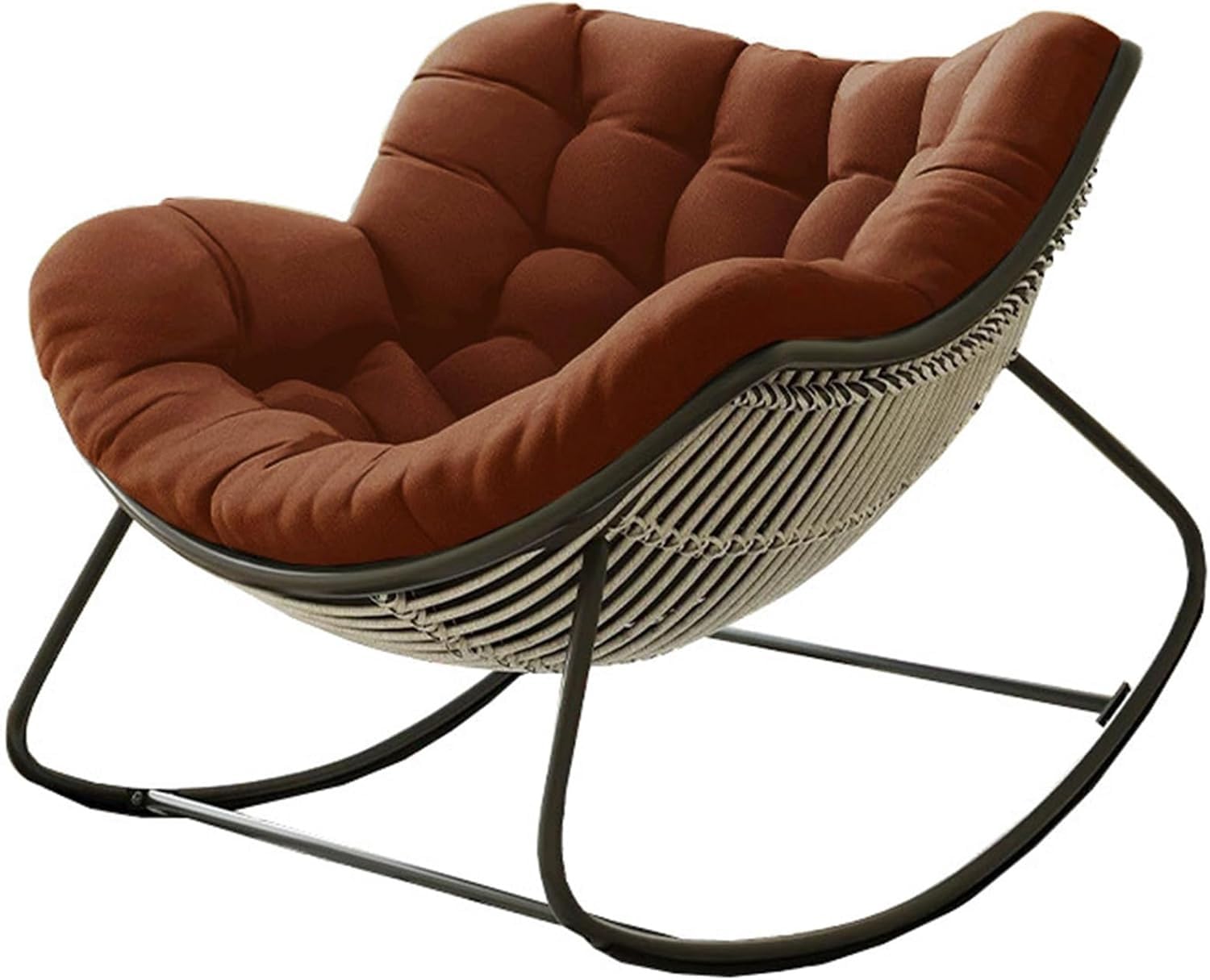 Chaise à bascule pour balcon : profitez d'un grand fauteuil en osier confortable et cosy
