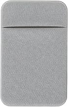 wallet 1PC Fashion Elastic Cloth Cell Card Holder Mobile Wallet Case Credit ID Card Holder Adhesive Sticker Pocket Portable(GRAY)