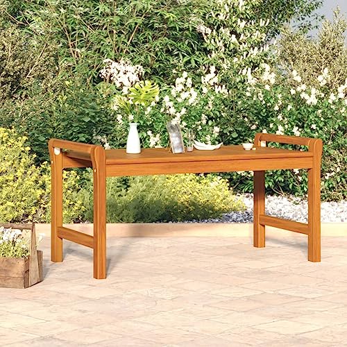 Mokuyary Couchtisch 100x50x50 cm Massivholz Akazie, Wohnzimmertisch Couch Tisch für Wohnzimmer, Büro, Kleine Räume Sofatisch