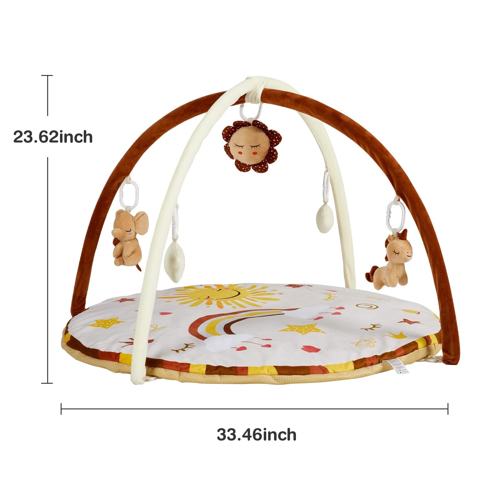 Spielbogen für Baby, Krabbeldecke, Spieldecke, Spielmatte, Baby Gym Spielmatte, Spieldecke, Krabbeldecke, Aktivitätsmatte, mit 9 abnehmbaren sensorische Spielzeuge