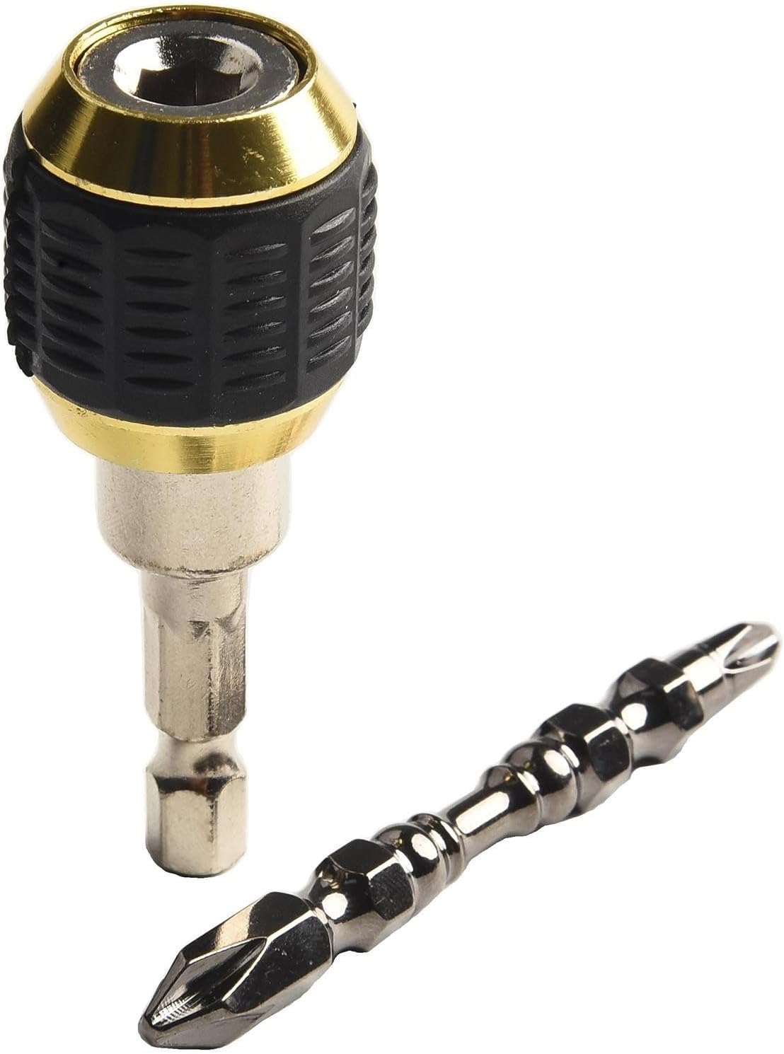 60mm Hex Shank Quick Change Adapter Set with Self-Locking Holder for Electric Drill, Includes 65mm 100mm 150mm Bits(A)