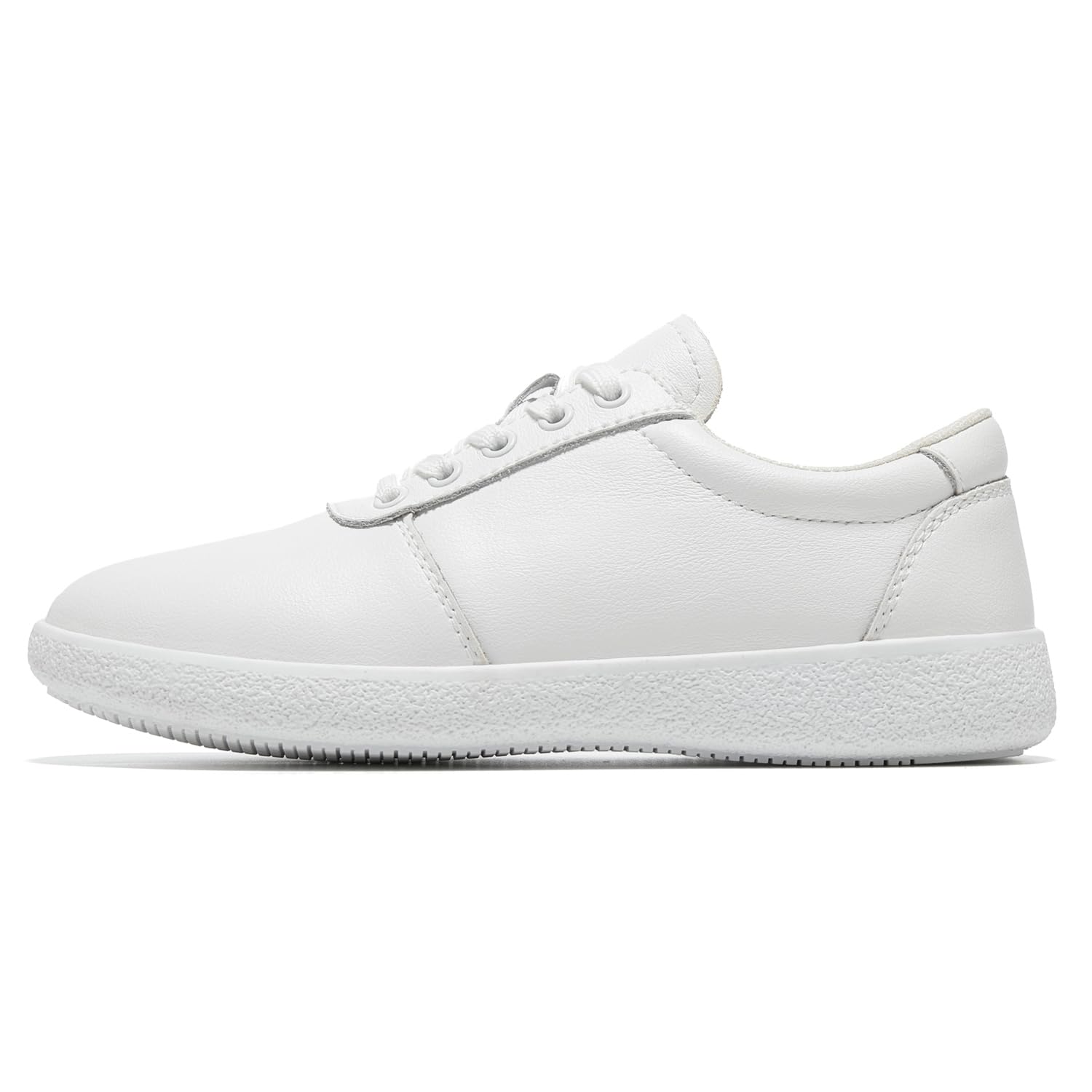 TRULAND Zapatos de trabajo antideslizantes para mujer, zapatos de cuero antideslizantes para enfermeras, chefs y profesionales de la salud, ligeros y cómodos para restaurante y servicio de alimentos