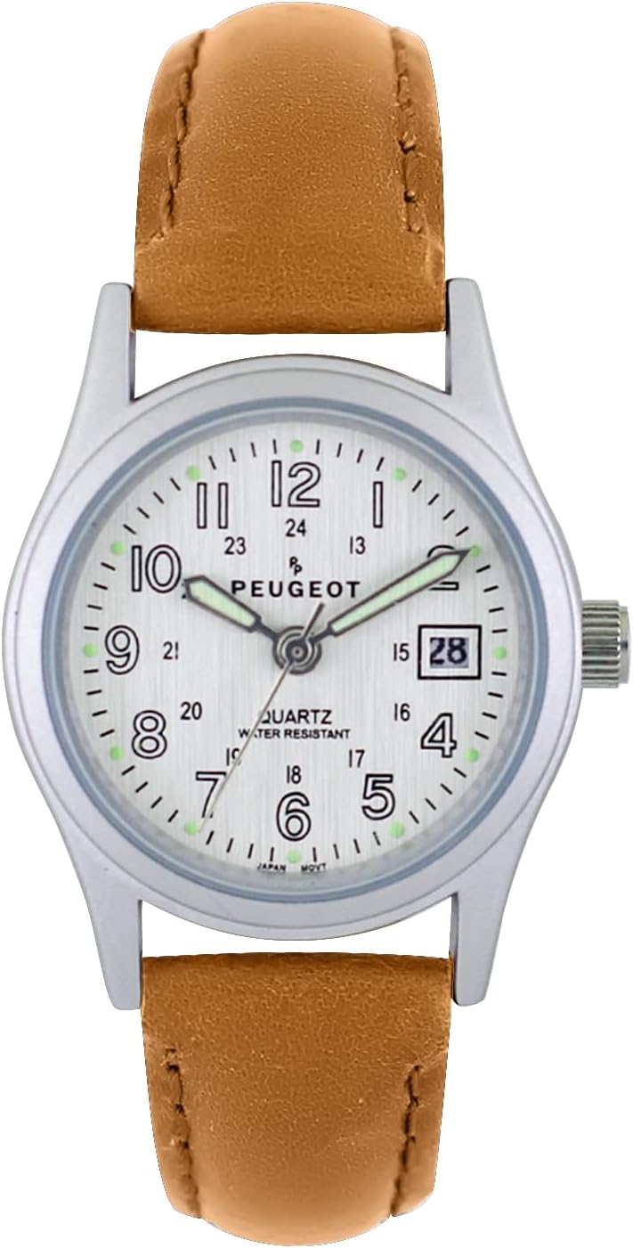 Peugeot Women Nurses Sport Wrist Watch - Easy Reader with Shiny Hands and Calendar Date Window