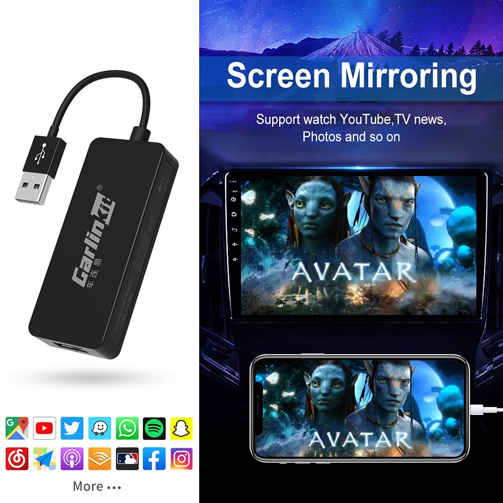 2022 CarlinKit wired CarPlay and wired Android Auto adapter,For