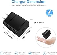 Vista 7 de Cargador súper rápido tipo C, cargador de pared USB C de 25 W de carga rápida para Samsung Galaxy S25 Ultra/S24