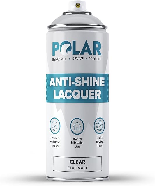Polar Anti-Shine Varnish Lacquer Spray - 400ml - Flat Matt Finish - Ideal for Crafts & Arts - Figurines & Models - Fast Drying & Easy to Apply