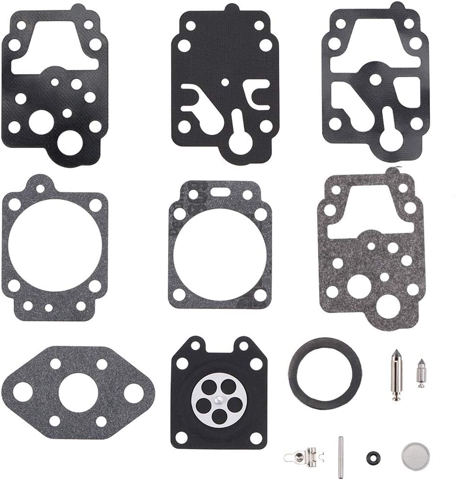 Sourcing Map K20-WYJ Kit Reconstruction Carburateur Joint Membrane Pour Walbro K10-WYB K20-WYJ D20-WYJ Echo Homelite Moteurs Carb 2Pcs