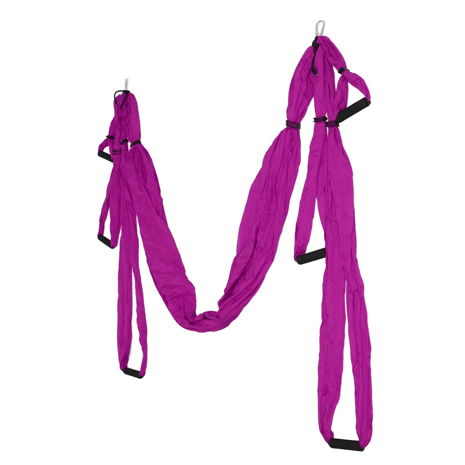 Aerial Yoga Swing Set, Swing Set for Home Outdoor, Polyester Cotton Adjustable Yoga Hammock, for Physical Exercise Improve Flexibility, With Carrying Bag (Purple)