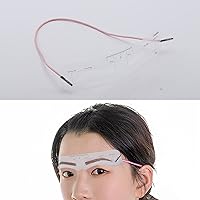 Vista 4 de 12 plantillas reutilizables para cejas, plantilla de cejas con banda elástica para principiantes (6 estilos) transparente