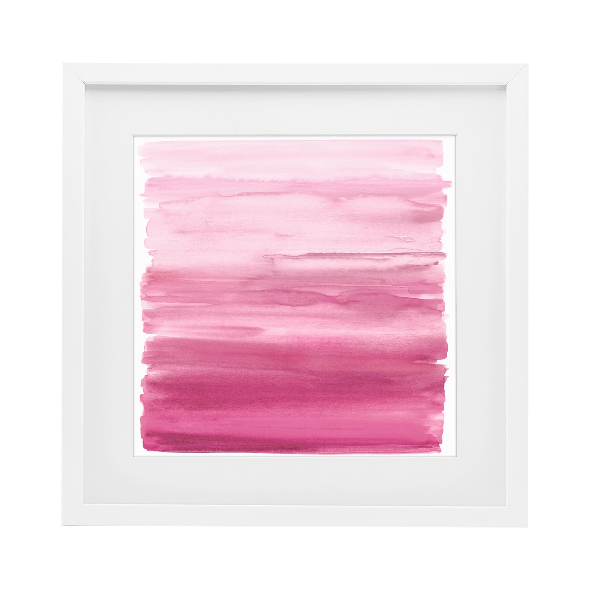 'Gradient Pink Blush'| Framed Print Under Glass