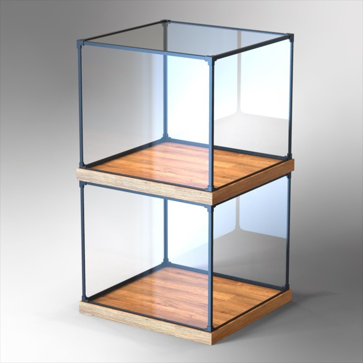 Akrylowa Gablota, 60/40/50/75/30/20/15cm, Przezroczysta Gablota Z Metalową Ramą, Do Kolekcjonowania Lalek I Figurek(60x25x25cm)