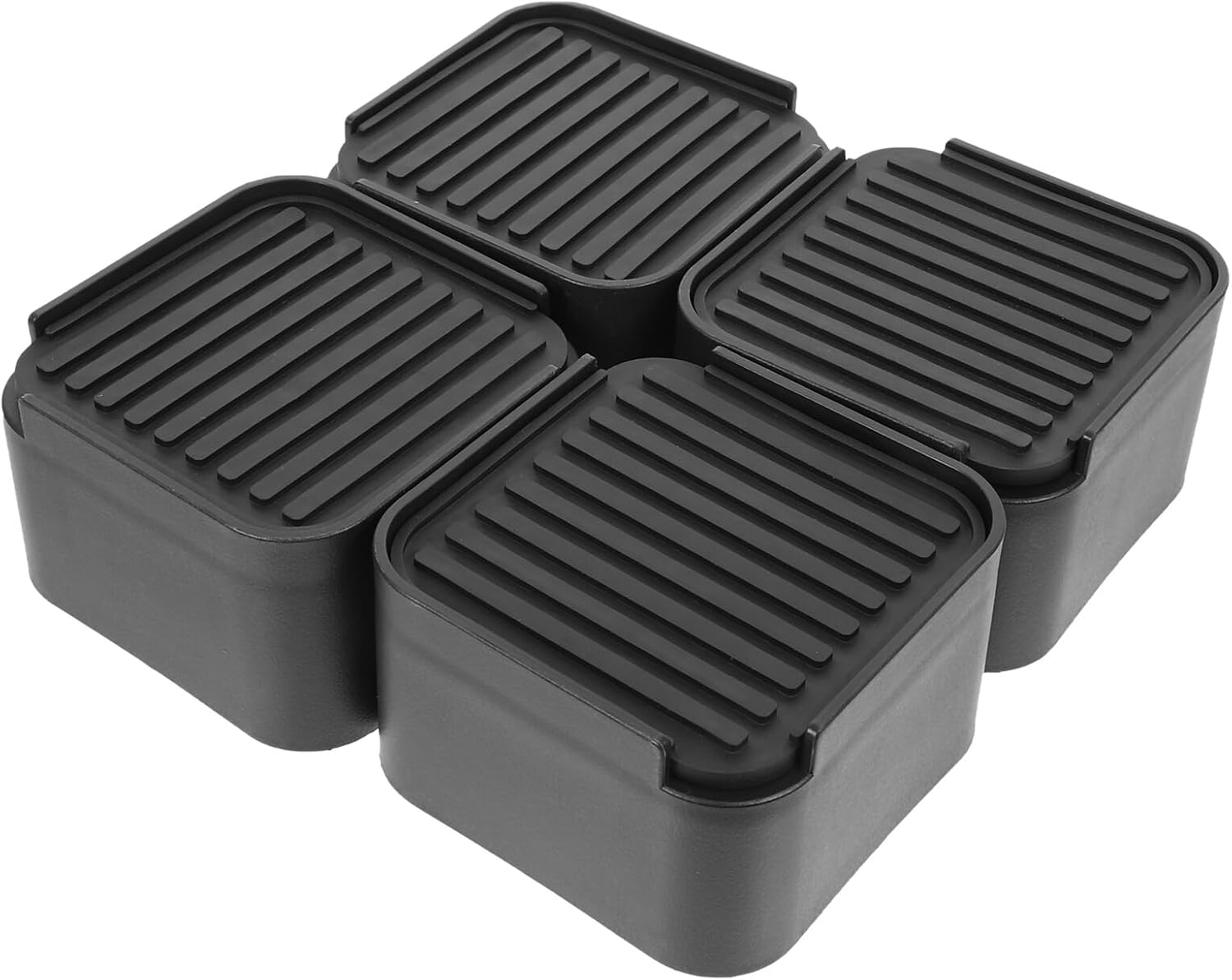 PRETYZOOM Adjustable Heavy-Duty Bed Risers Wheels 4pcs, Furniture Supports for Dorm Tables, Sofas, and Desks, Sturdy Heightening Pads for Home and Office Use