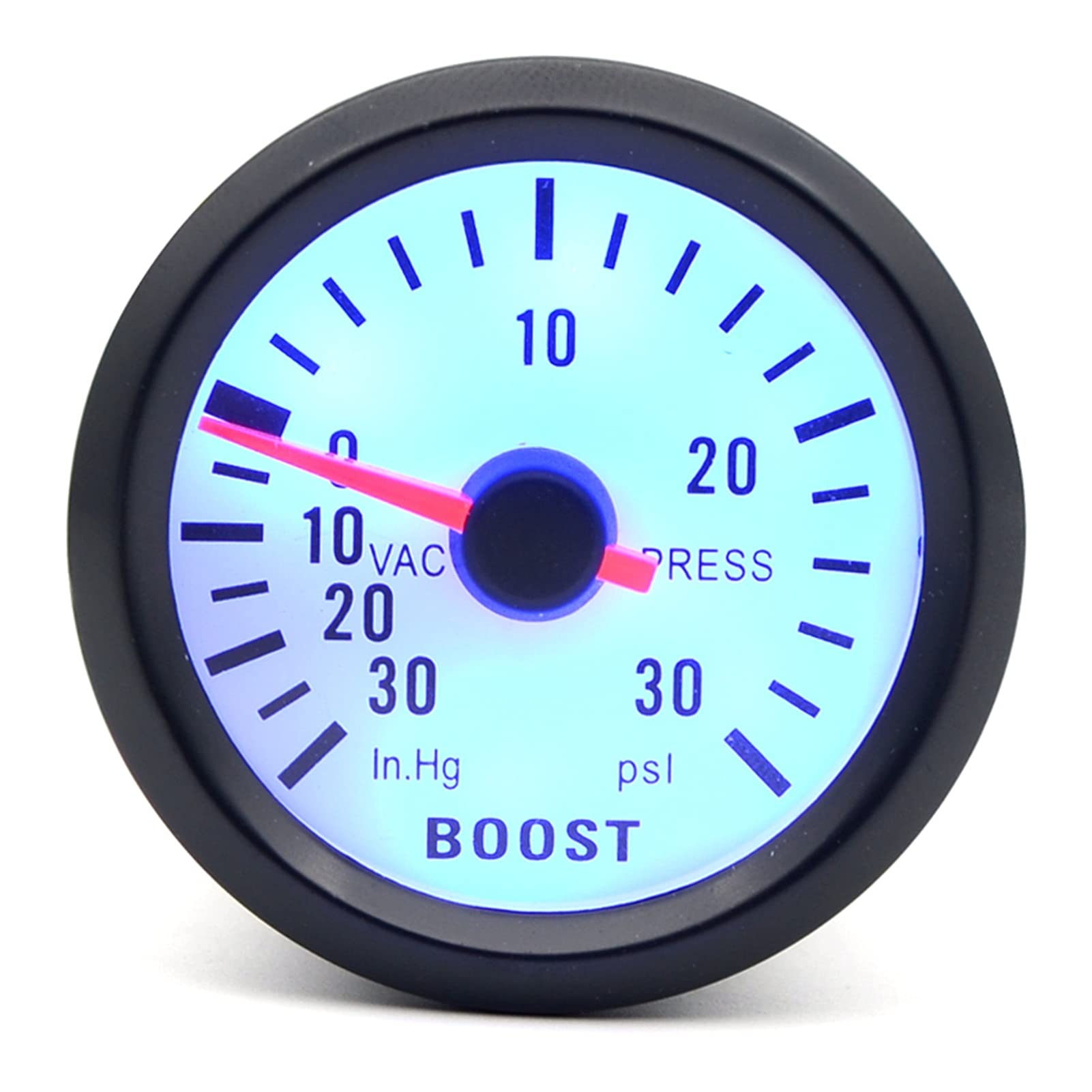 Zwiększenie/temperatura wody/temperatura oleju/prasa olejowa/napięcie/obrotomierz RPM. Gauge 52mm Analogowy LED Czarna skrzynka z niebieskim PROWADZONY