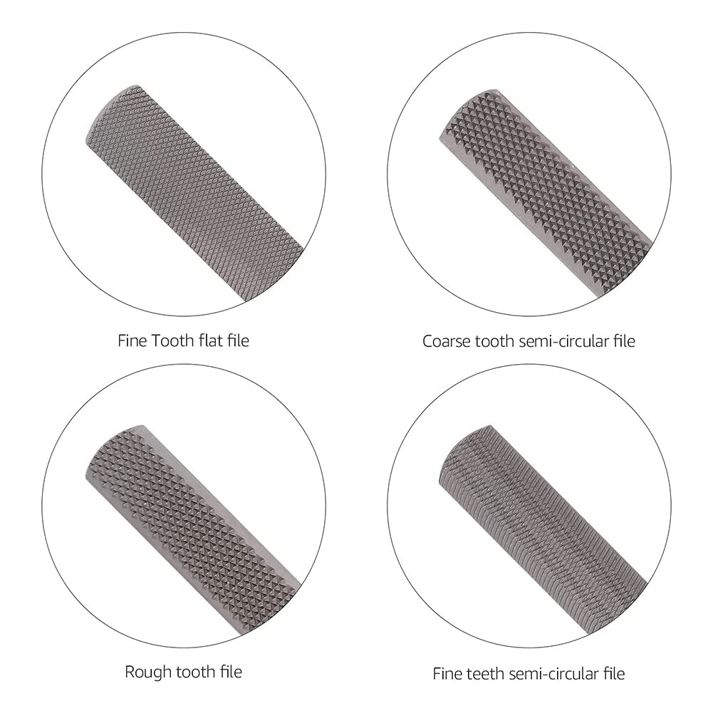 10 escofinas de madera 4 en 1 de acero endurecido de 8 pulgadas para madera, metal, plástico, joyería