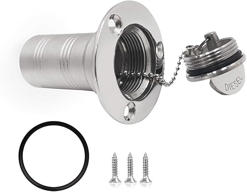 Vista 64 de SHENGHUISS Boat Water/Diesel/Gas/Fuel Deck Fill/Filler 1-1/2 Inch(38mm) with Keyless Cap 316 Stainless Steel Boat Deck Hardware for Boat, Yacht