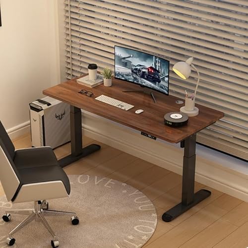昇降デスク 電動昇降式テーブル事務机 pcデスクパソコンデスク学習机勉強机高さ調整 (A)