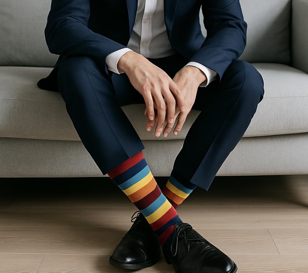 Lucchetti Socks Milano 6 paia calze uomo CORTE cotone filo di scozia elasticizzato estive in fantasia