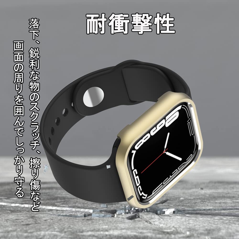 Amazon | Miimall適用Apple Watch Series 9/8/7 45mmメタル保護ケース 