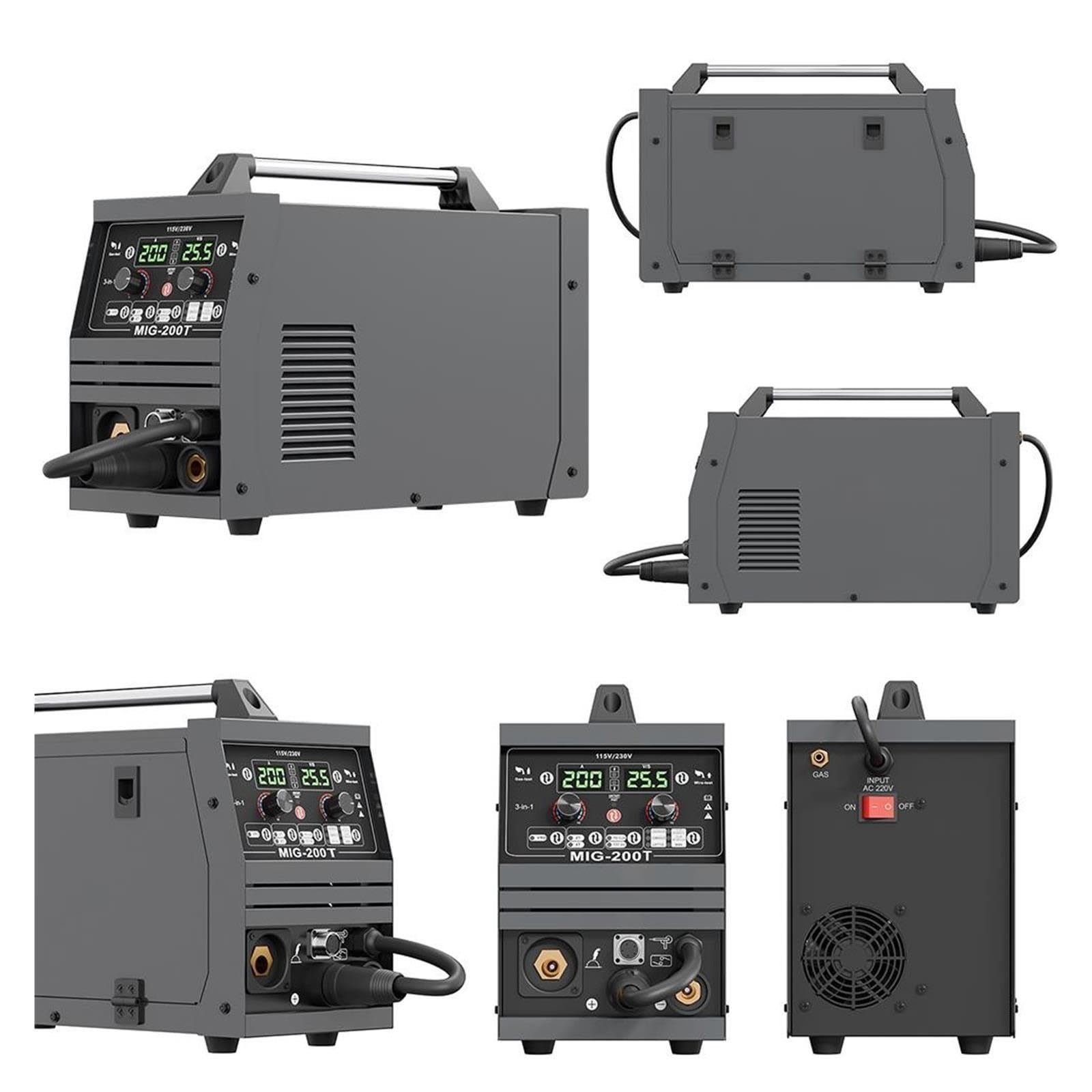 Cortadora de Plasma, Máquina De Soldadura MIG/MMA/TIG, Inversor Multifunción Monofásico Con Motor 200T