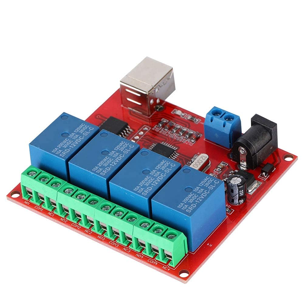 Modulo Relè USB a 4 Canali 12V per Computer - Controller Interruttore PC Scheda di Espansione