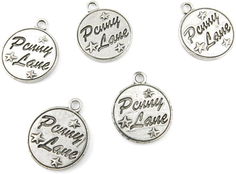 Antique Silver Jewelry Making Charms Fermoir Collier Antique ancient Accessoires GZM09 Round Sign