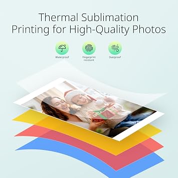 YOTON Photo Printer, Picture Printer with 54 Sheets (4x6) & 1 Ink Ribbon, Support AR Video Printing, Wi-Fi Connection, Portable Photo Printer for iPhone/Android/Laptop