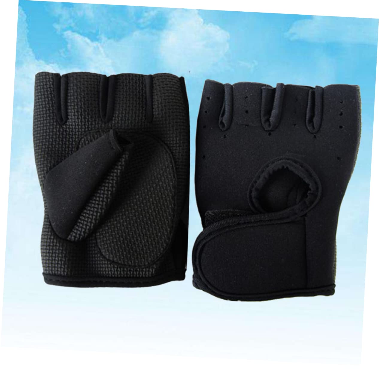 Yardwe Half Finger Cycling Gloves Antiskid Breathable Sports Gloves for Weight Lifting Gym and Outdoor Fitness XL Black for Cycling and Training