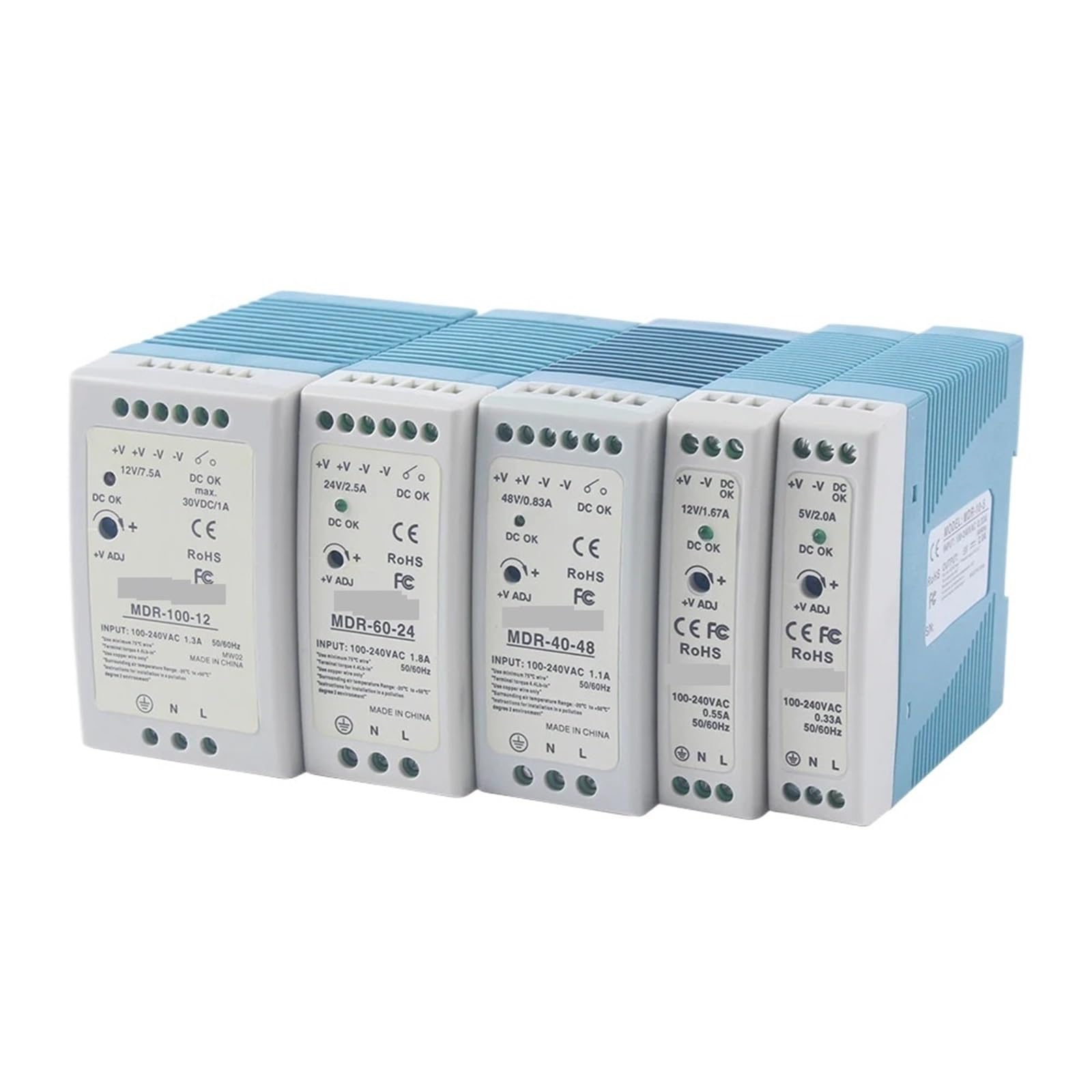 Alimentation 24V rail DIN mini transformateur AC DC à découpage MDR-20W - 6