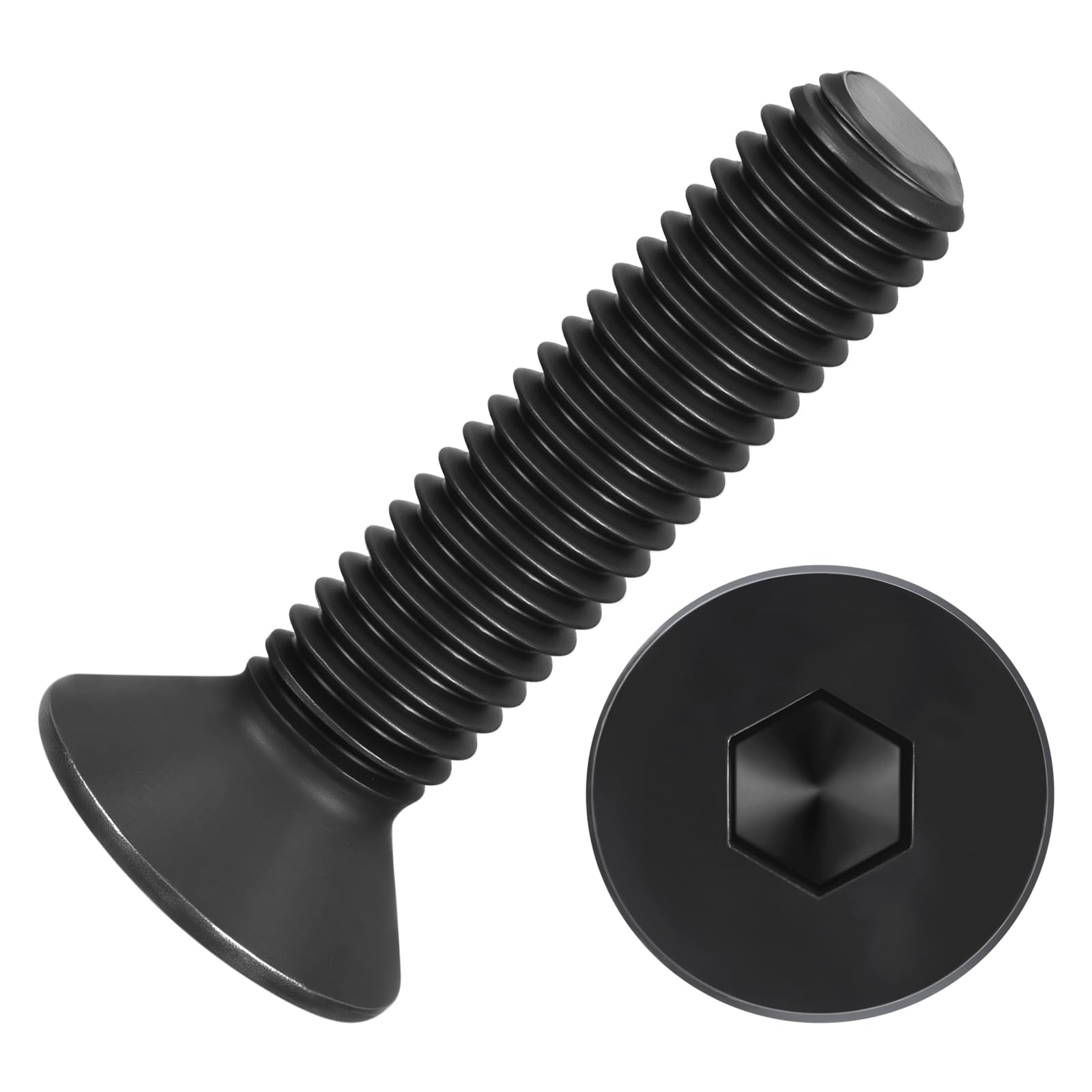 Kozelo 30Pcs[M8-1.25x35] Flat Head Socket Cap Screw Countersunk Bolt — image 1