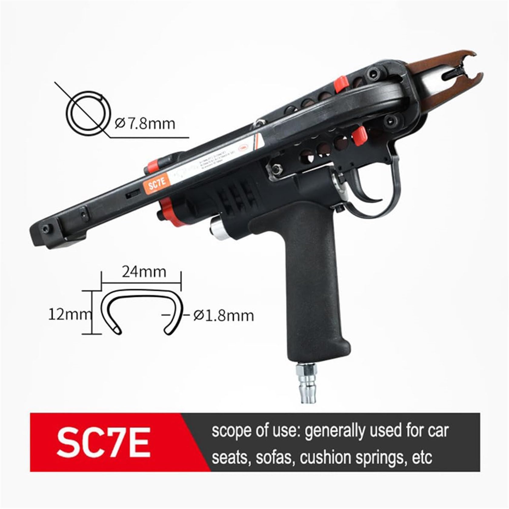 NarzęDzie Do PierśCieni Hog, Pistolet Pneumatyczny Do PierśCieni Hog Z WyjąTkowo DłUgą, WydłUżOną KońCóWką, śRednica ZamknięCia 3,2–10 Mm, Pneumatyczne Szczypce Do PierśCieni Hog,Sc7C