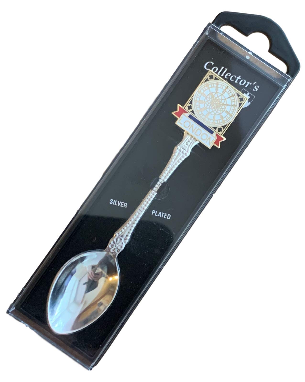Smartbadge® London Big Ben Clock Face Enamel Crested Silver Plated Souvenir Spoon Gift Box