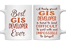 MONIZILUCKY Gifts For Gis Developer - Best Gis Developer Ever Mug - Gis Developer Gifts - 11oz White Ceramic Mug for Office, Women, Men, Work Friends, Coworkers - Thanksgiving, Christmas Gift