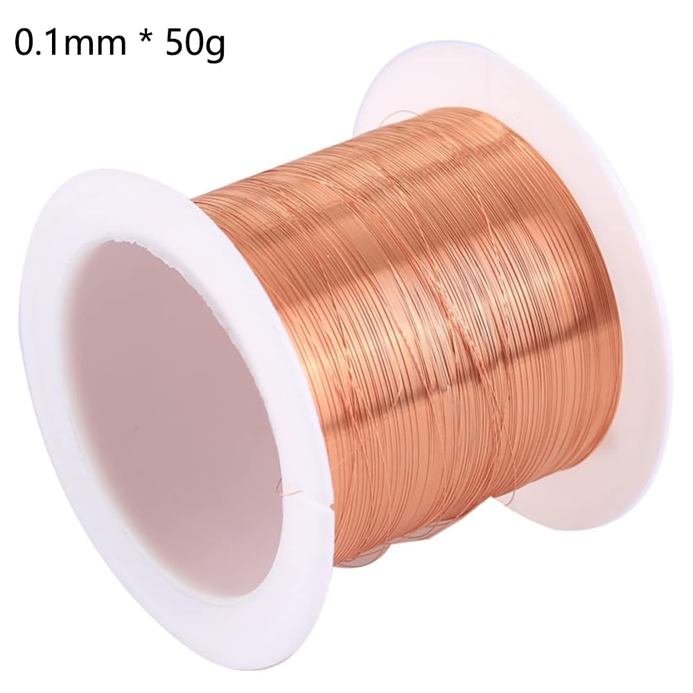 50g Copper Wire 0.1mm Cable Copper Wire Magnet Wire Copper Lacquer Wire Enameled Copper Winding Wire