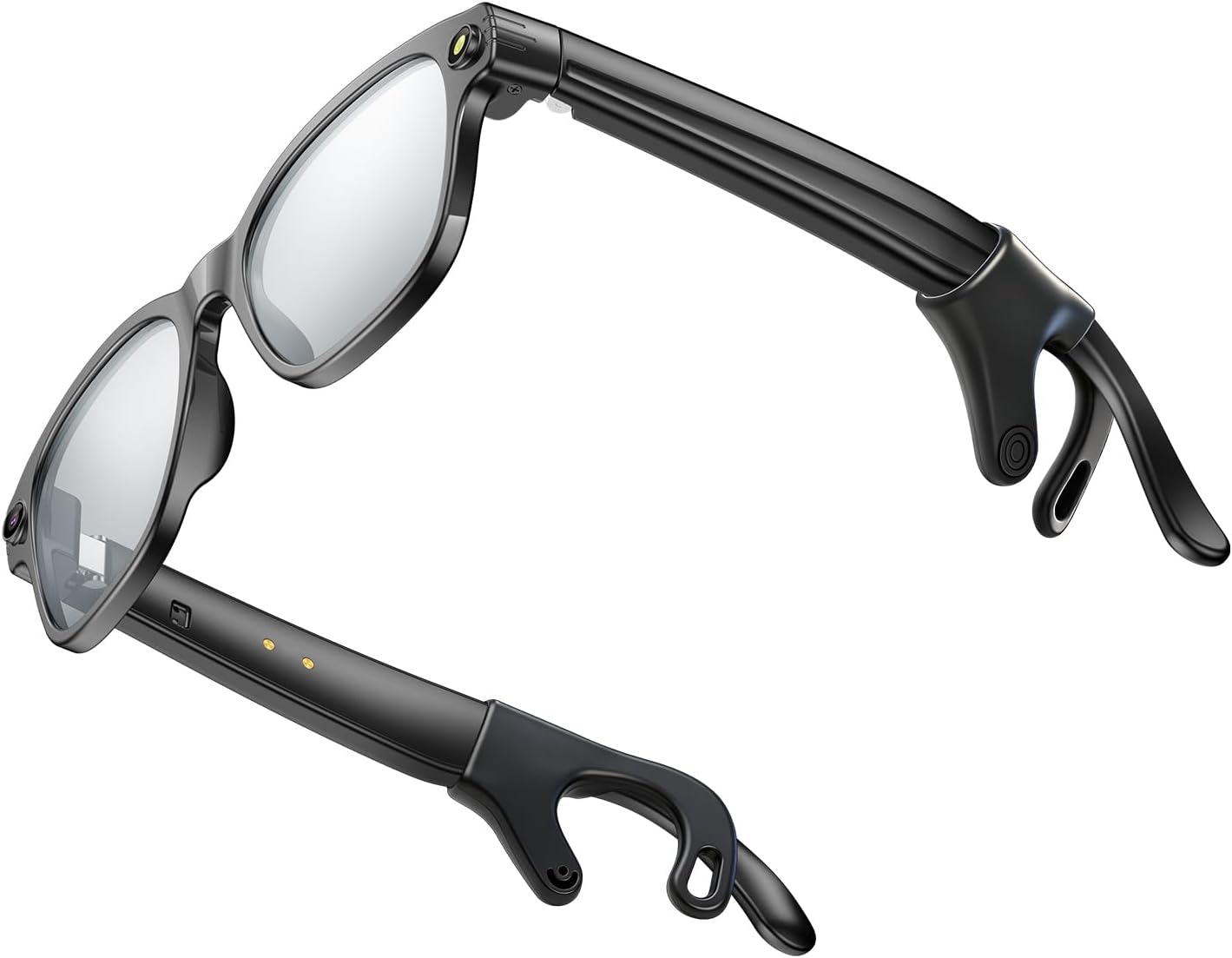 AI Smart Glasses with Camera 4K for Men & Women, 800W Anti-Shake Camera Glasses with Chat GPT, Video Recording Dual Mic,Bluetooth Translation Glasses with 160+ Languages,Color-Change Lens -Black