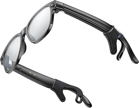AI Smart Glasses with Camera 4K for Men & Women, 800W Anti-Shake Camera Glasses with Chat GPT, Video Recording Dual Mic,Bluetooth Translation Glasses with 160+ Languages,Color-Change Lens -Black