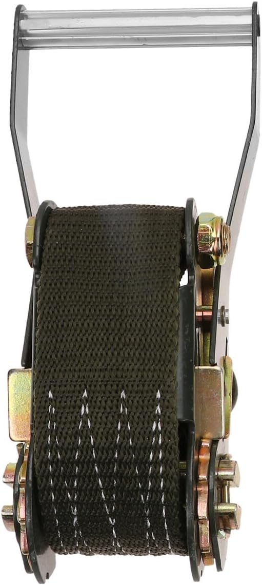 Heavy Duty Polyester Ratchet Straps with Metal Buckle Durable Tie Down Cargo Belt for Truck Motorcycle ATV Bicycle Securing and Towing