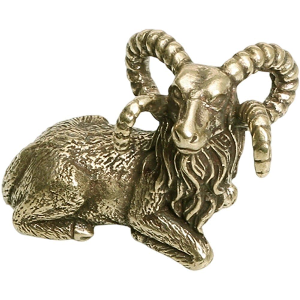 Décoration feng shui antilope objet de collection miniature laiton