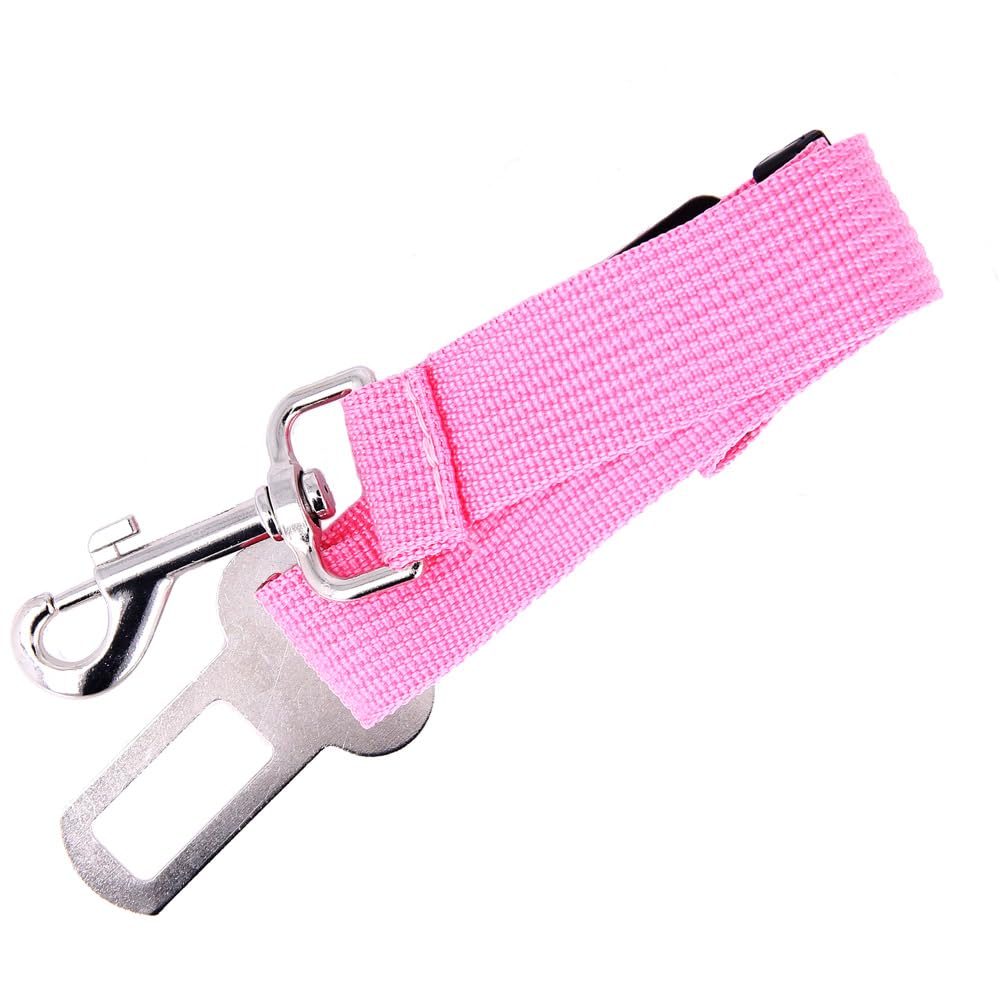 Ceinture de sécurité pour Chiens, Animaux pour Voiture, réglable, Rose