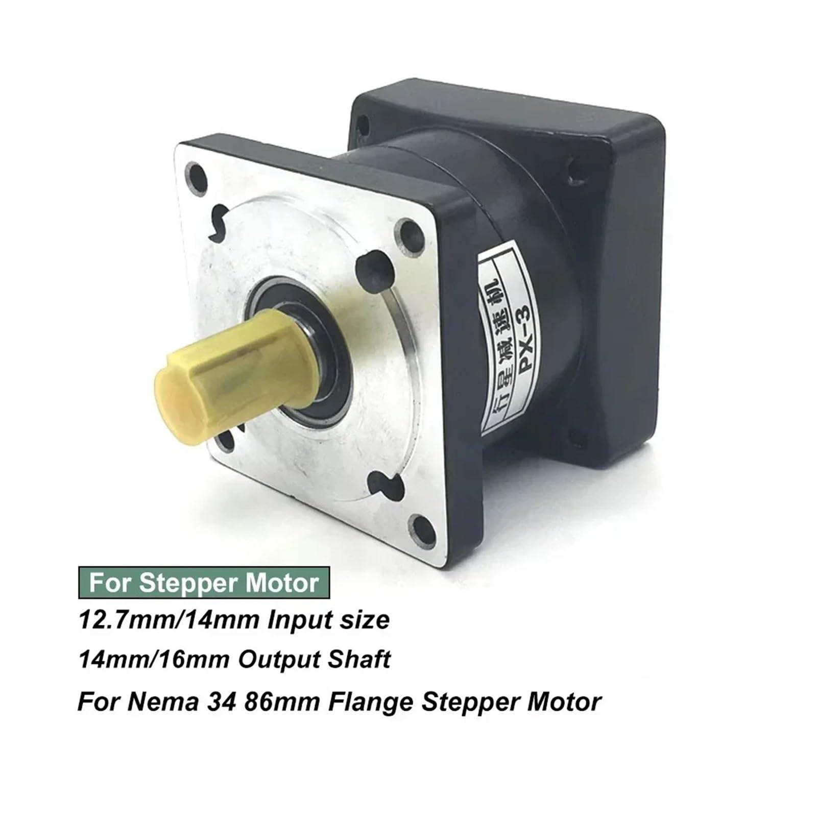 Planetengetriebe 86 mm Flansch 14/12,7 mm Eingang 16/14 mm Ausgangsverhältnis 3,5,10,15~216 bis 1 3000 U/min(14 Input 14 Output,Ratio 96 to 1)