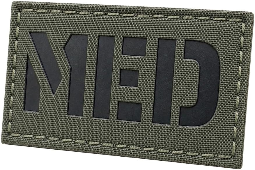 MED Medic EMS Infrared IR Lasercut Patch (Ranger Green)