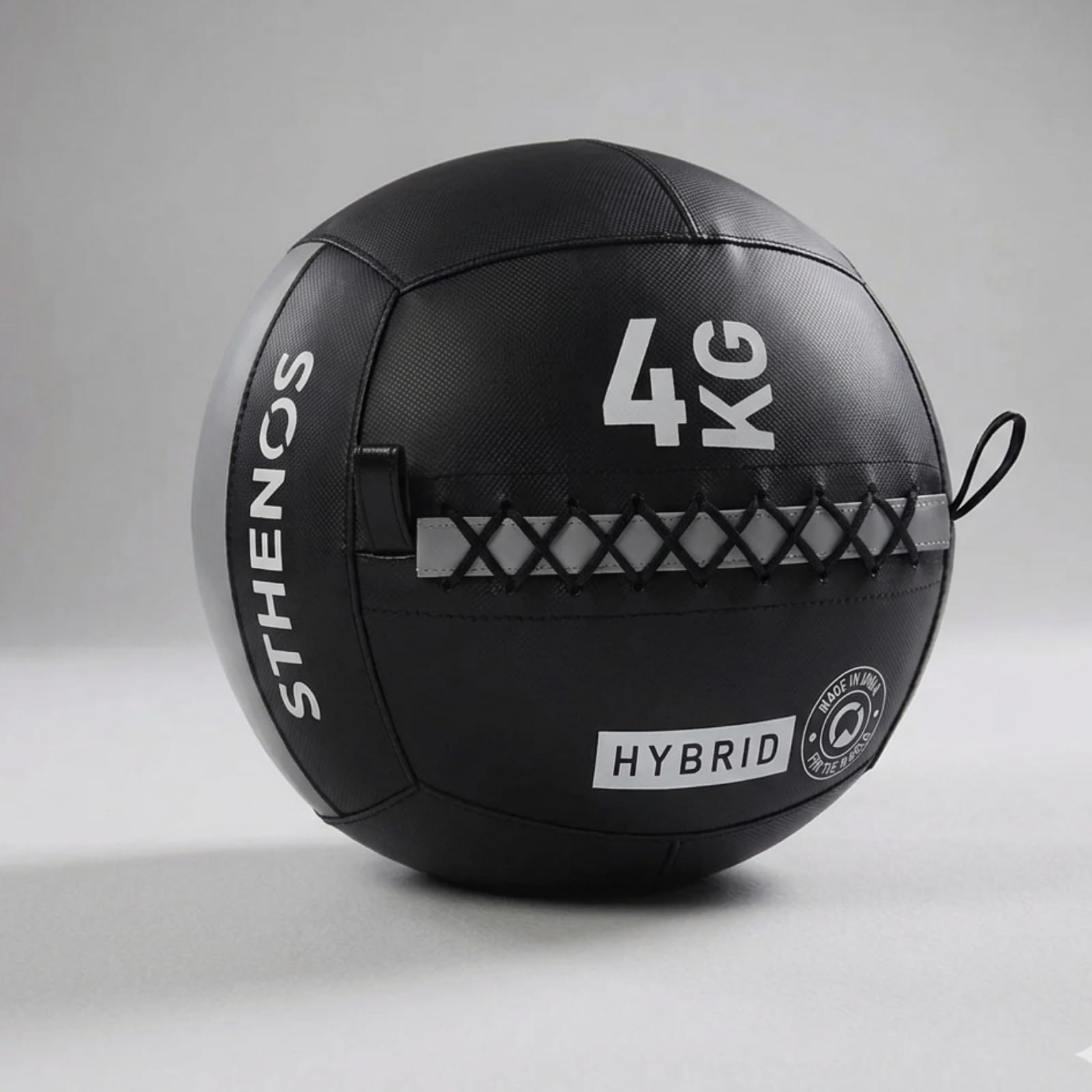 Hybrid Wall Ball | Hyrox Competition Spec Weighted Medicine Ball | Functional Fitness, Cross Training, Ideal for Use at The Gym, Yoga, Squats & Core Workouts (4kg Ball)-image-29