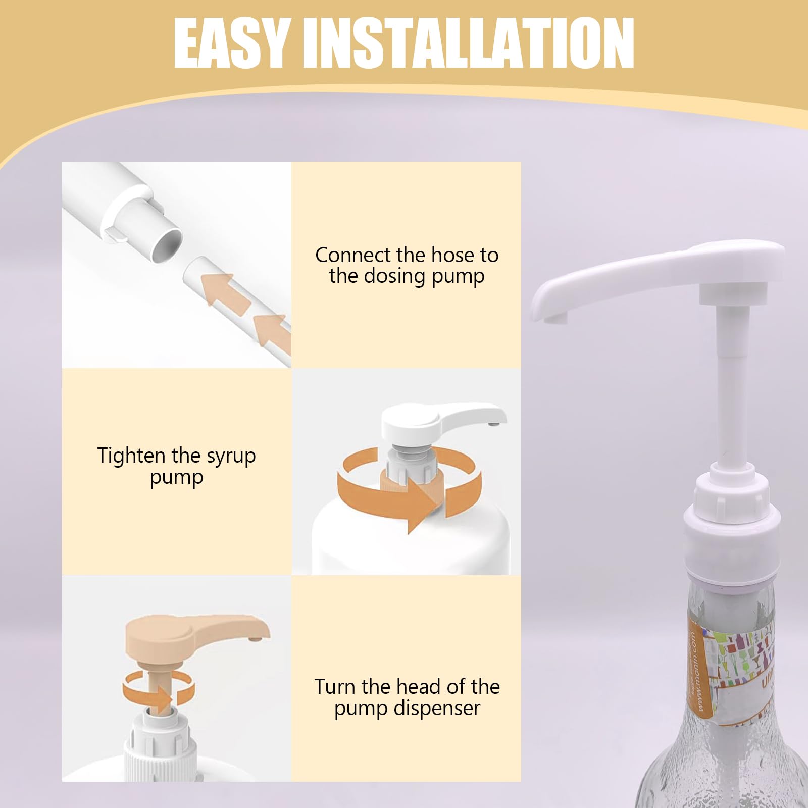 3x Dosierpumpen Für 500ml & 1000ml Flaschen - Pumpspender Für Sirup & Drinks