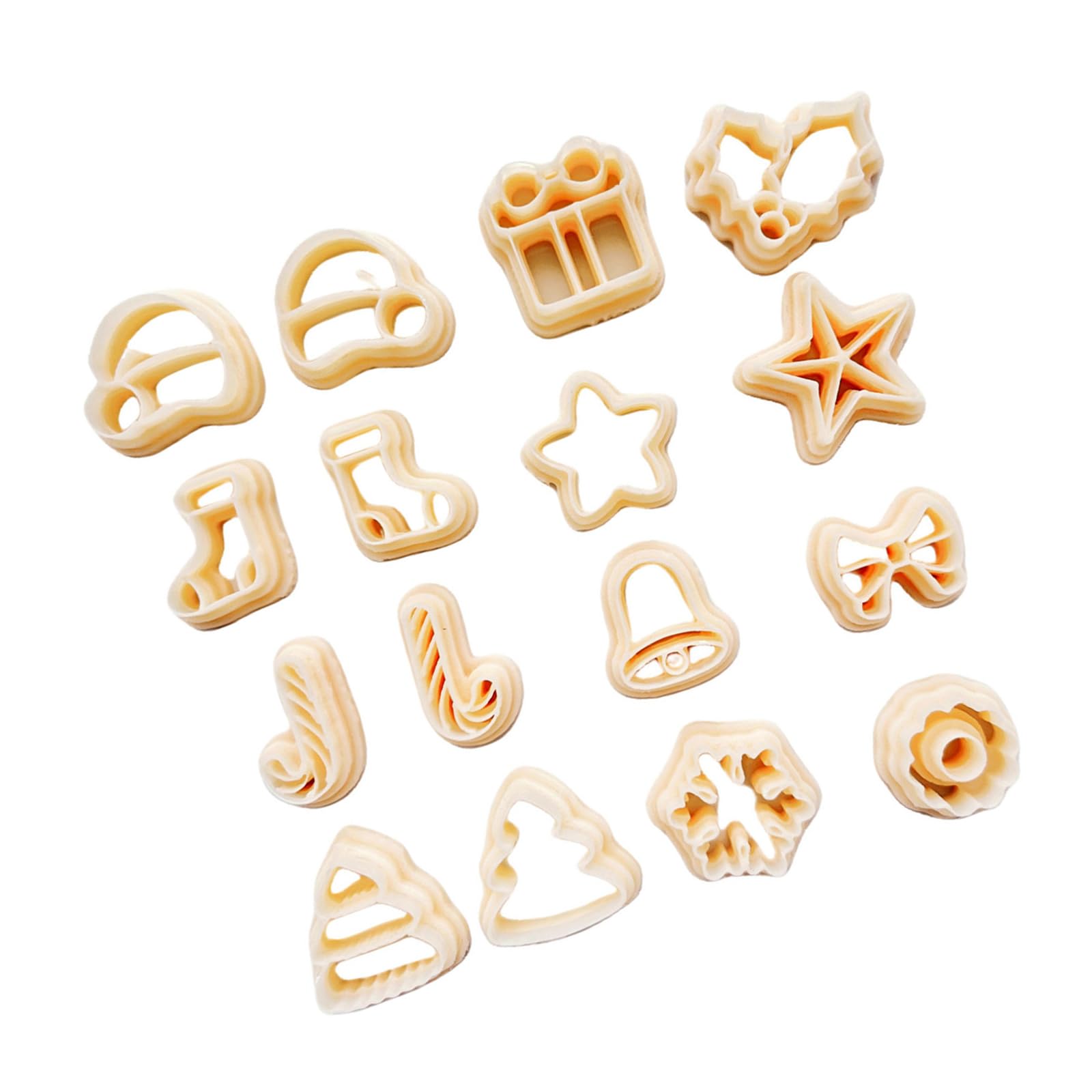 Kalttoy Christmas Clay Cutter Bows Clay Cutting Molds Christmas Tree Earrings Cutter Decorative Molds for Jewelry Making Socks Earring Pottery Tool