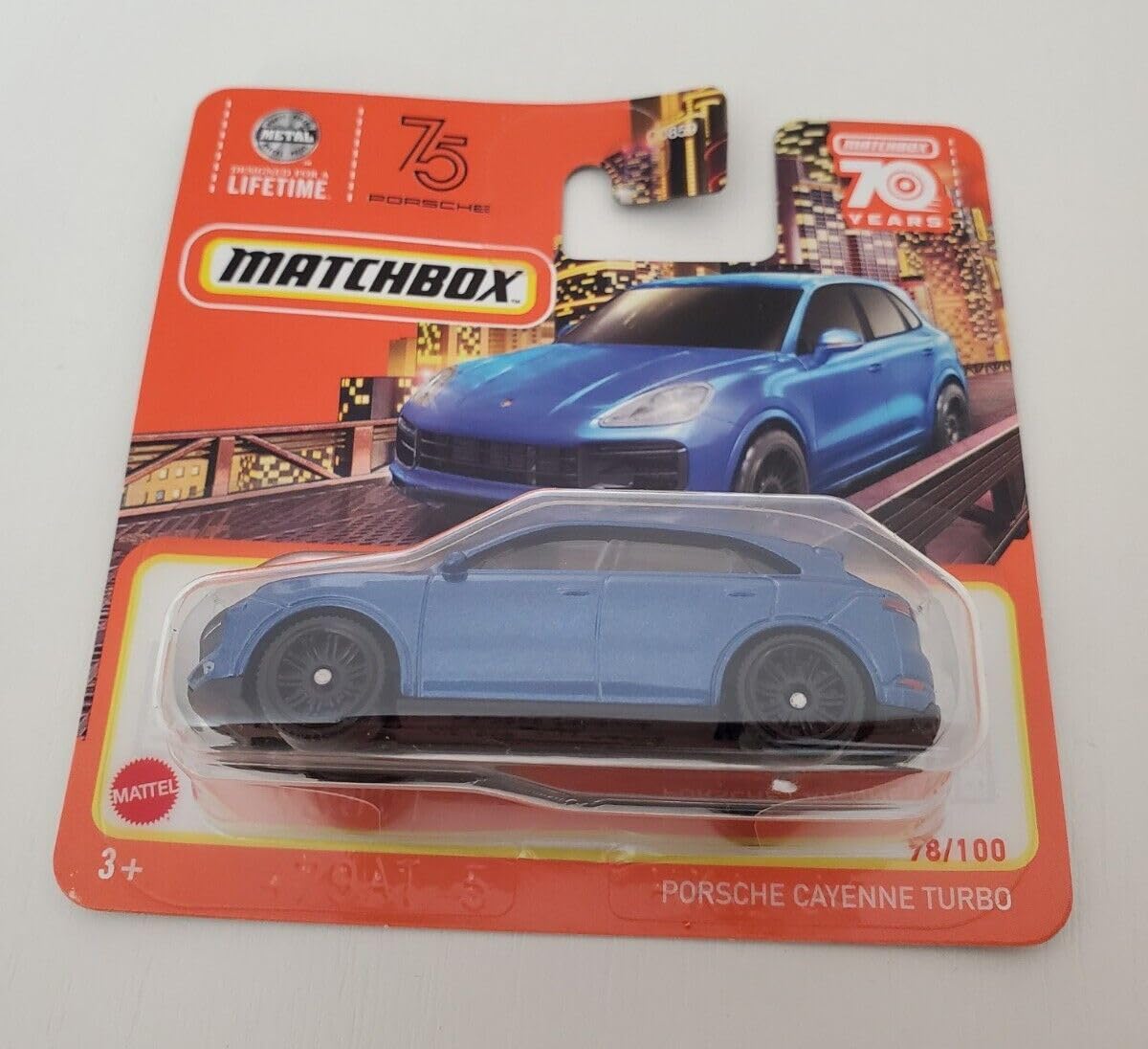 2023 Matchbox Porsche Cayenne Turbo Metallic Blue 78/100 (Short Card) HLD01