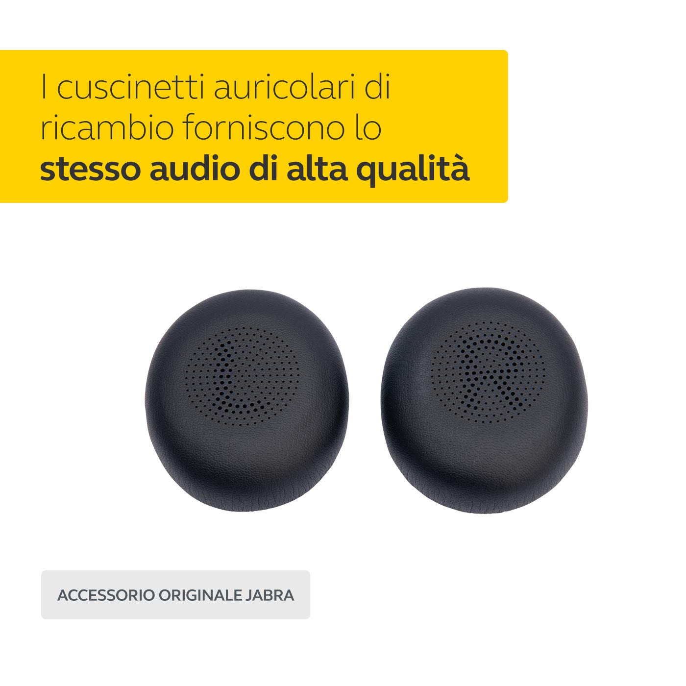 Jabra Evolve2 40/65 Cuscinetti di ricambio per cuffie, 6 Coppie di cuscinetti per headphones, Nero